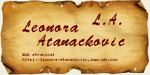 Leonora Atanacković vizit kartica